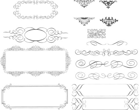 480x380 Simple Border Decoration Vector