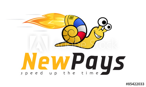 500x300 Logo Template Vector, Turbo Snail, Logistics, Speed