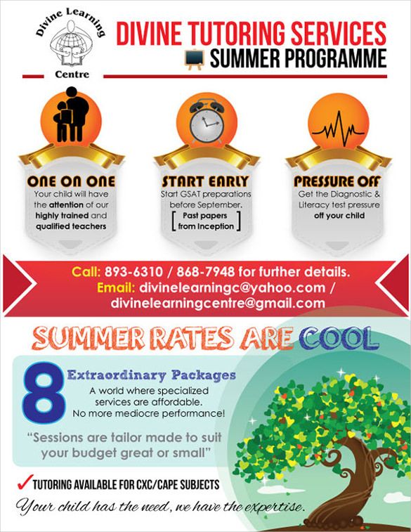 585x757 Tutoring Flyer Template