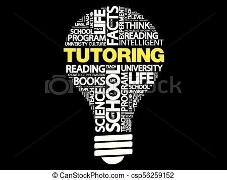 450x357 Tutoring Bulb Word Cloud, Business Concept.