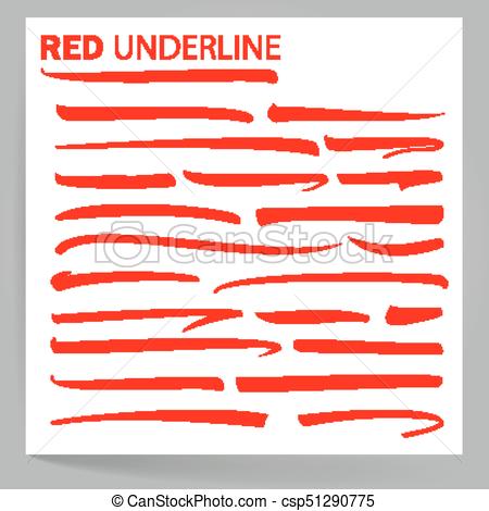 450x470 Set Of Hand Lettering Underlines Lines Isolated On White