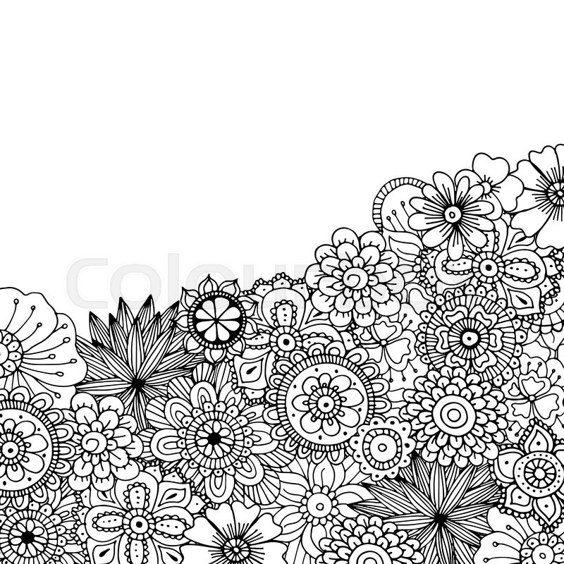 800x800 Hand Drawn Zentangle Doodle Illustration For Adult Coloring Books