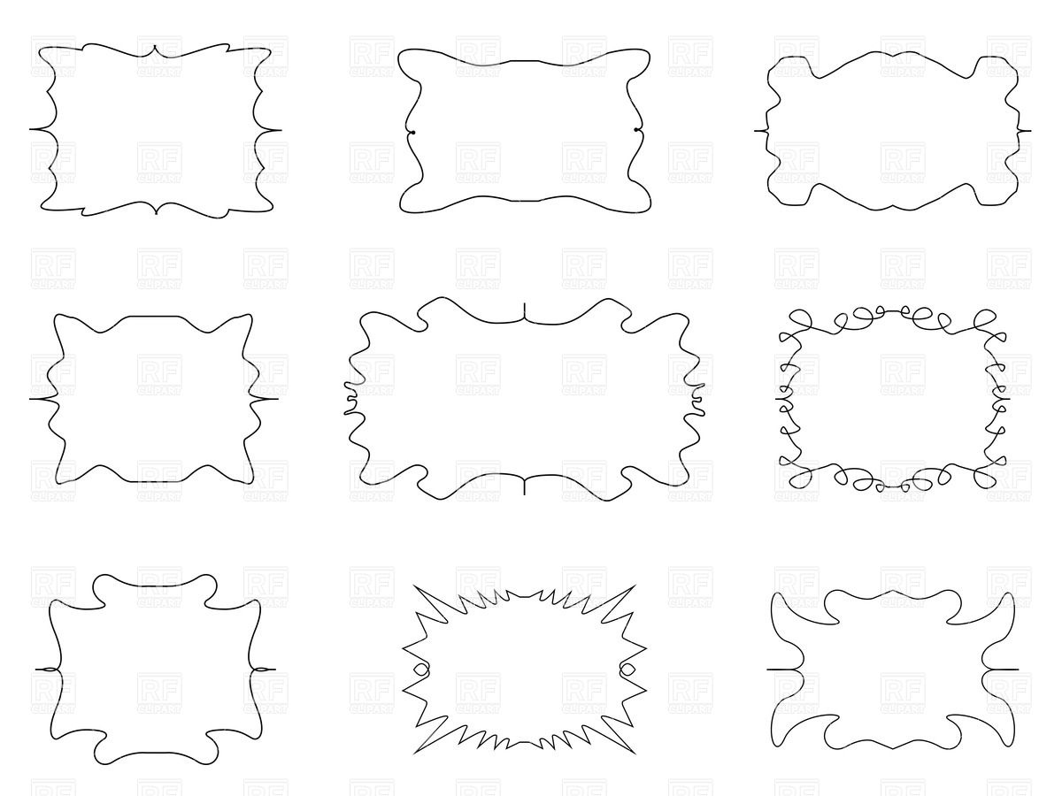 1200x900 Unique Cartoon Simple Frames Vector Image Vector Artwork Of