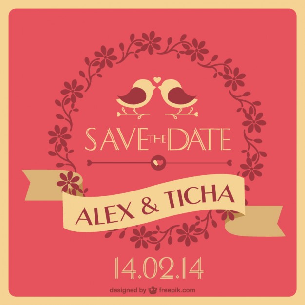 626x626 Unique Wedding Invitation Vector Free Download
