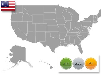340x255 Us Map Powerpoint Template Free 18 Vector Blank Usa Of For Image