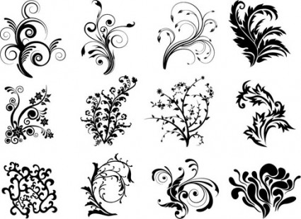 425x310 Free Vector Floral Curves Vector Free Vector Download In .ai
