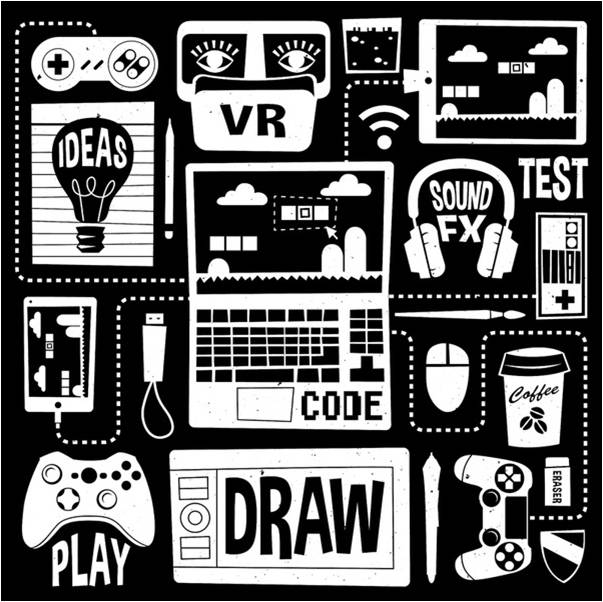 603x602 Video Game Developer Vector Design Bedding