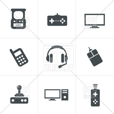 400x400 Video Games Icon Set Vector Image Vector Artwork Of Sport And