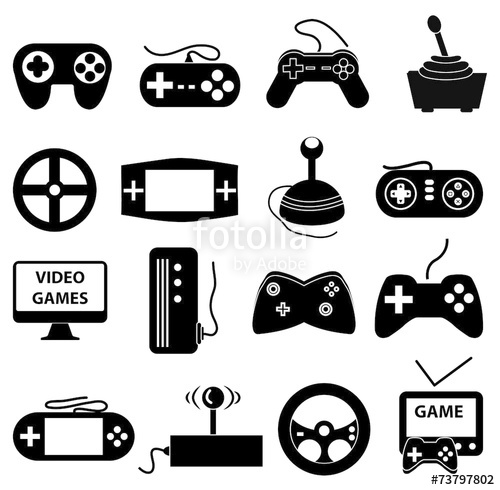 500x490 Video Game Control Icons Set Stock Image And Royalty Free Vector