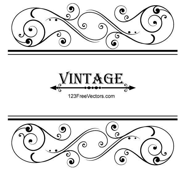 600x550 Vector Vintage Floral Ornamental Frame Design By 123freevectors On