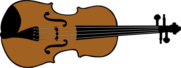 600x227 Violin (Colour) Clip Art Free Vector 4vector