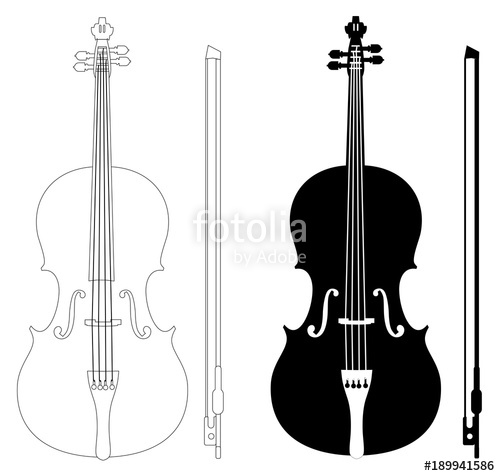 500x476 Violin Set Isolated On White Background Vector Eps 10 Stock Image
