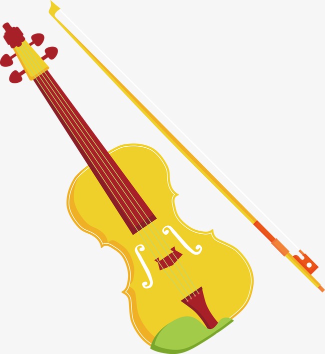 650x709 Cartoon Vector Violin, Cartoon Vector, Yellow, Musical Instruments