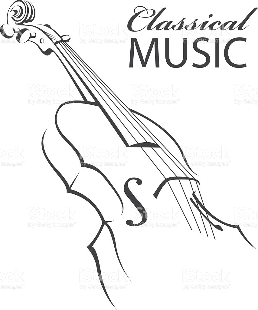853x1024 Drawn Violinist Vector