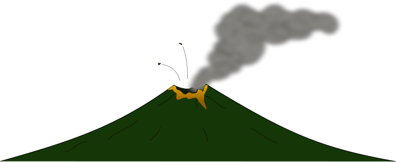 800x329 Volcano Free Vector 4vector