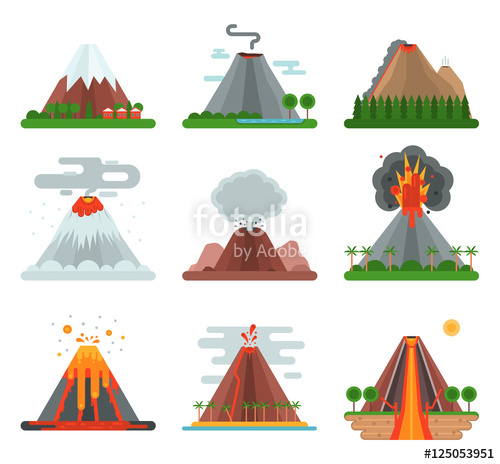 500x464 Volcano Vector Illustration. Stock Image And Royalty Free Vector