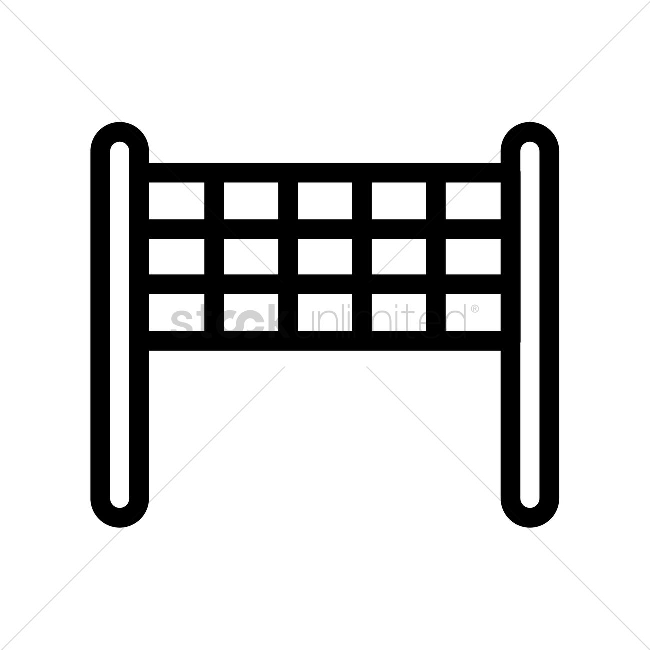 1300x1300 Volleyball Net Vector Image