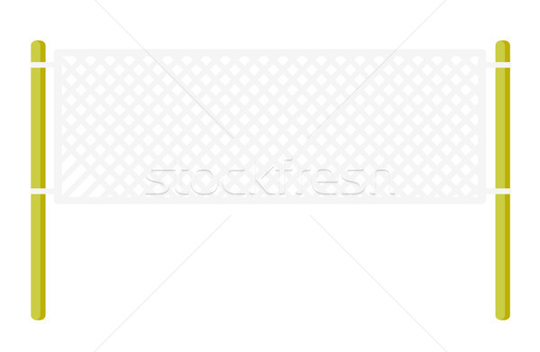 600x391 Volleyball Net Vector Cartoon Illustration. Vector Illustration
