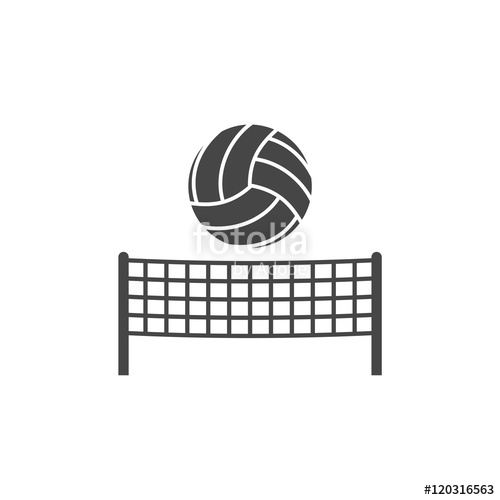 500x500 Volleyball Net With Ball Sign Icon Stock Image And Royalty Free