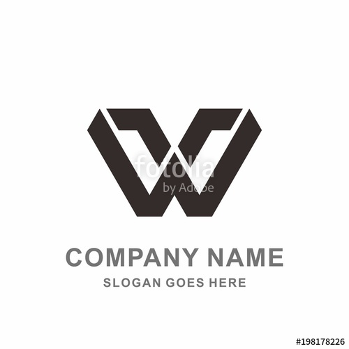 500x500 Monogram Letter W Geometric Triangle Architecture Interior