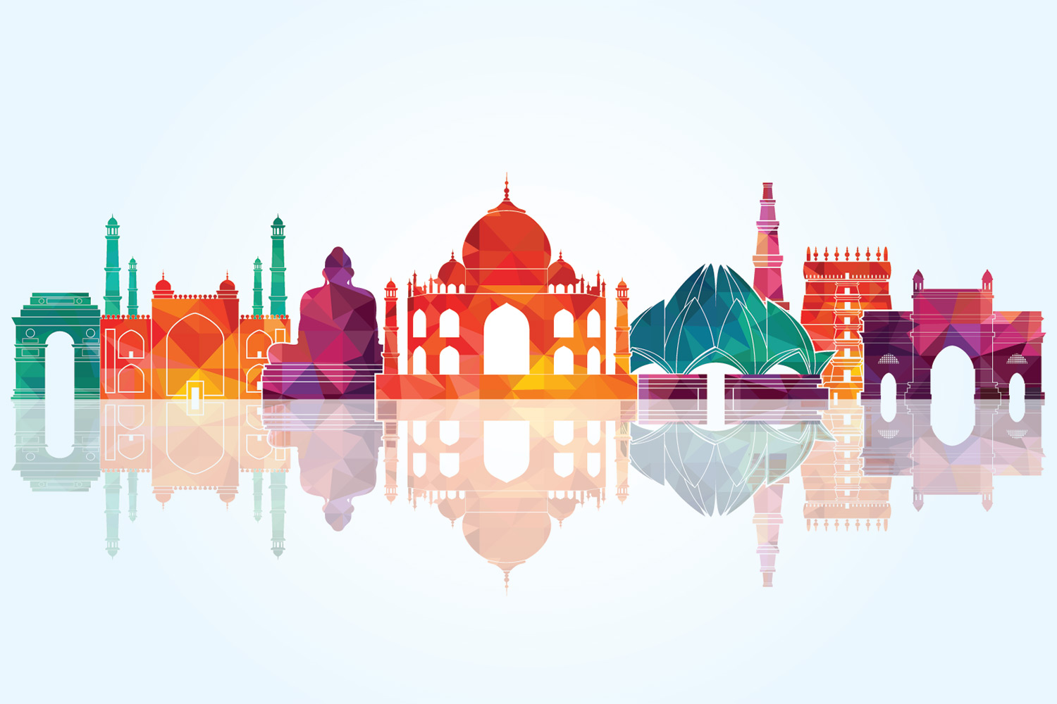 1500x1000 India Vector Wallpaper Wall Decor