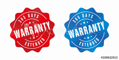 500x252 Vector Warranty 365 Days Badge
