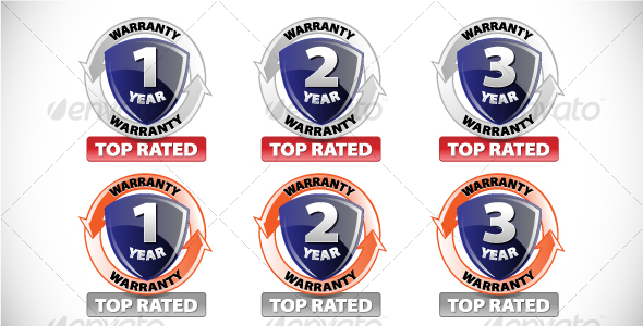 590x300 Vector Warranty Icons. By Grafiko Graphicriver