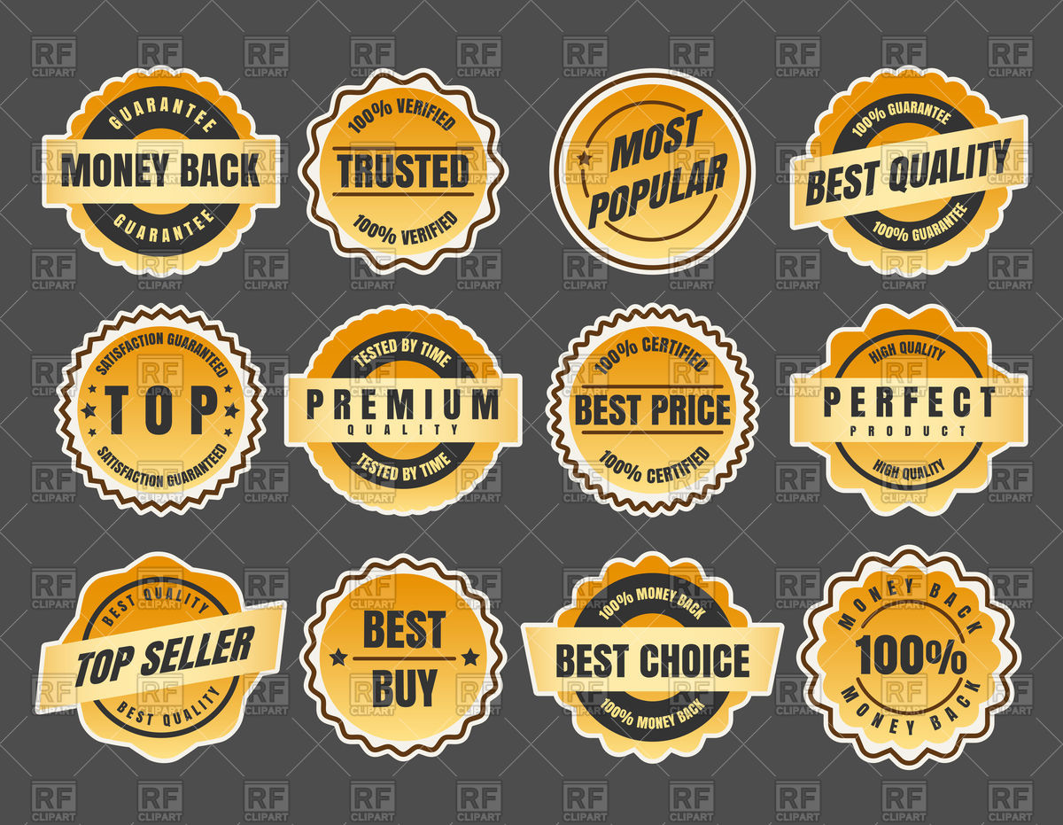 1200x931 Warranty And Guarantee Labels Vector Image Vector Artwork Of