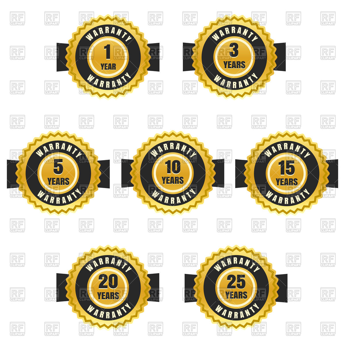 1200x1200 Warranty Labels Design Vector Image Vector Artwork Of Icons And