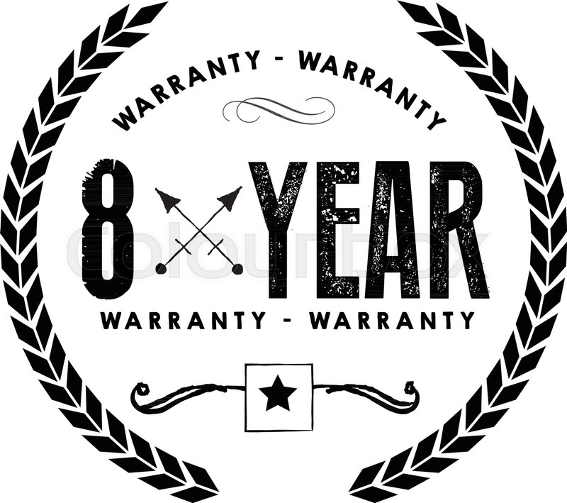 800x709 8 Years Warranty Icon Vintage Rubber Stamp Guarantee Stock