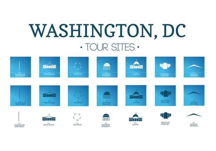 700x490 Icons Vector Pack Of Washington, Dc 143855