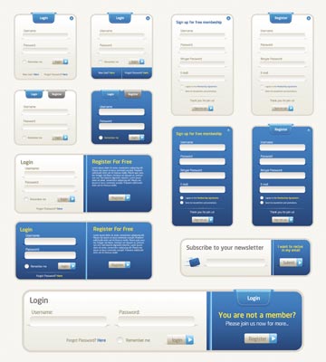 360x400 Site Elements And Web Design Buttons Vectors