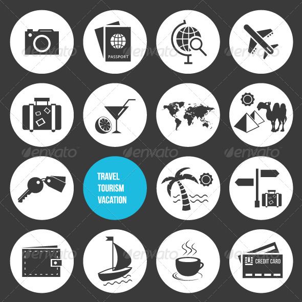 590x590 Vector Travel And Tourism Icons Set Vector Web Icon
