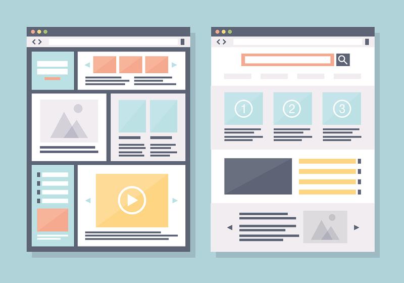 800x560 Modern Flat Web Design Vector Background