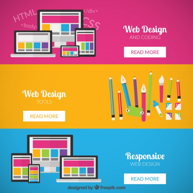 626x626 Web Design Banners Vector Premium Download