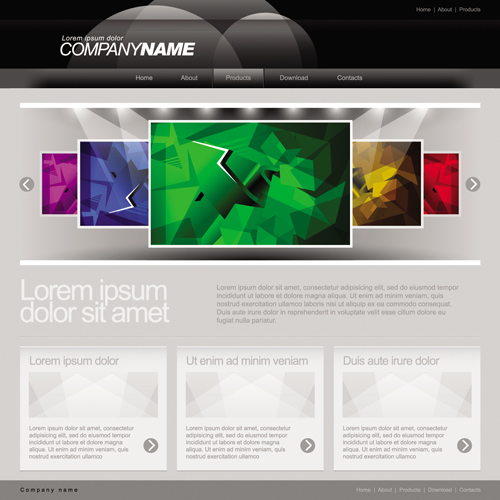 500x500 Gray Vector Website Templates Design Elements 01 Free Download