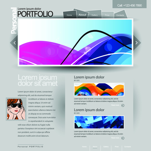 500x500 Gray Vector Website Templates Design Elements 02 Free Download