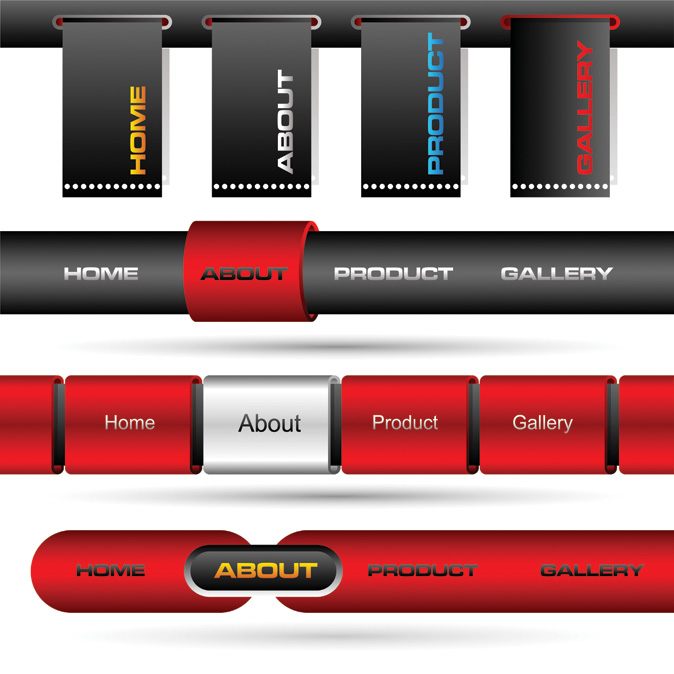 674x674 Button On The Navigation Bar Web Design Vector Free Vector 4vector