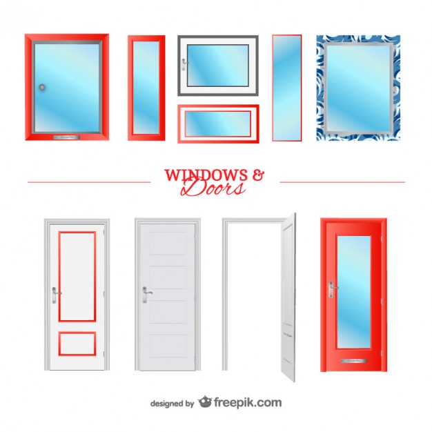 626x626 Doors And Windows Vector Free Download