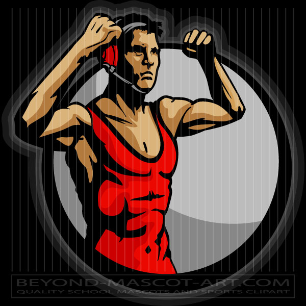 600x600 Wrestler Vector Art Graphic Vector Wrestling Image