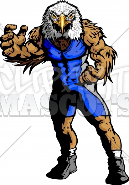 412x590 Eagle Wrestling Clipart Graphic Vector Image
