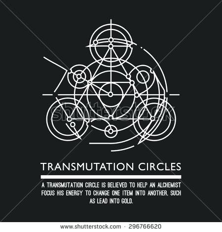 450x470 Transmutation Circle Circles Motion Sacred Geometry Stock Vector