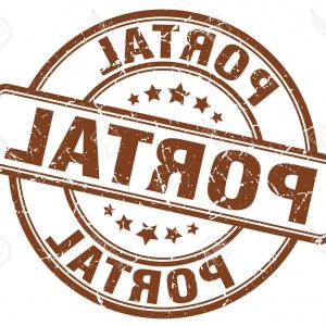 300x300 Photostock Vector Portal Brown Grunge Stamp Orangiausa