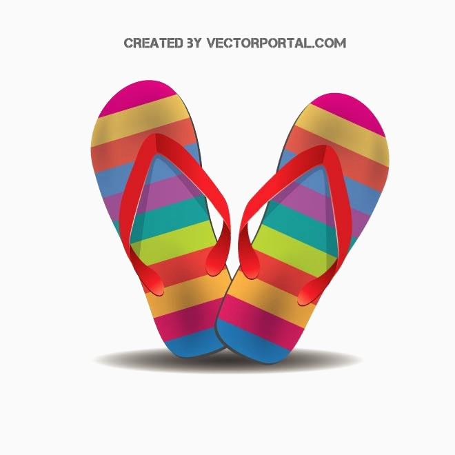 660x660 Flip Flop Vector Elegant Flip Flops Vector Illustration By