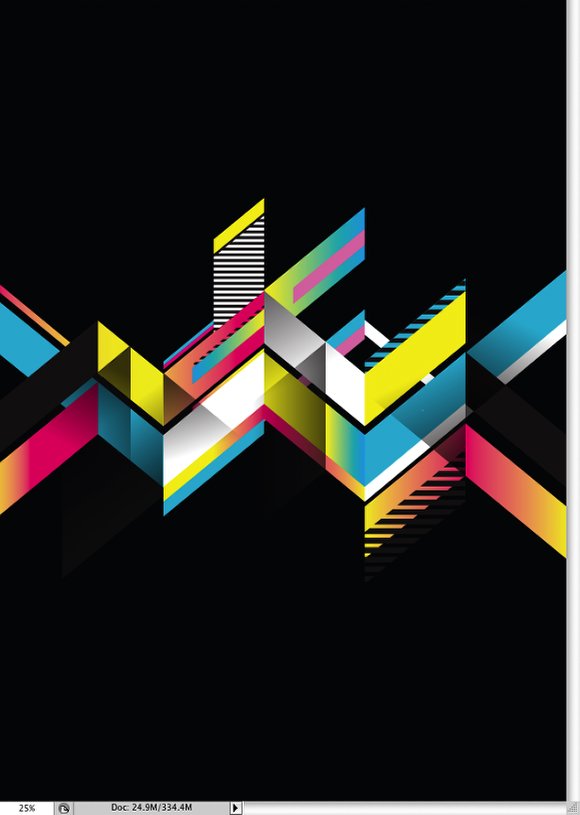 580x815 Retro Geometric Vectors In Space With Illustrator And Photoshop