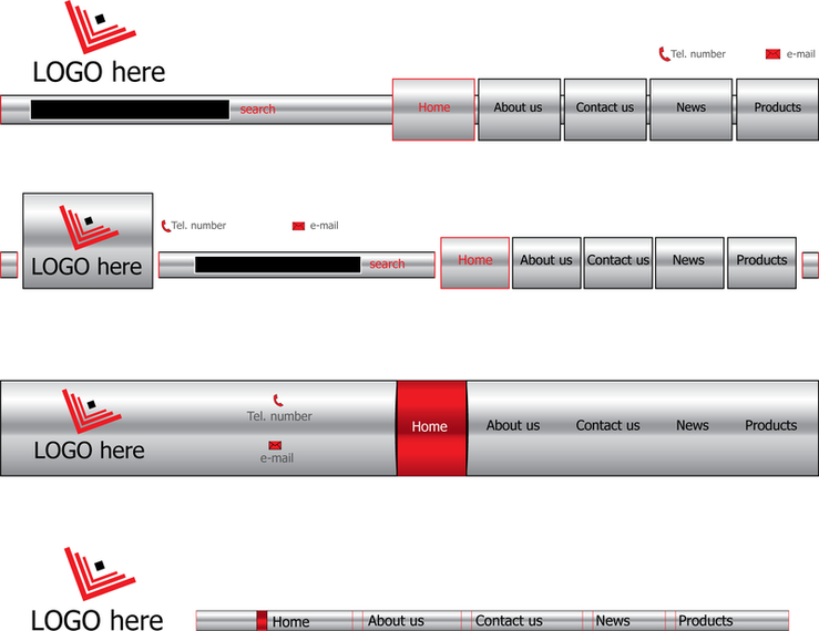 739x570 Vector Site Navigation Menu