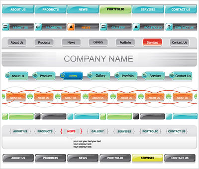 400x339 Vector Site Navigation Menu
