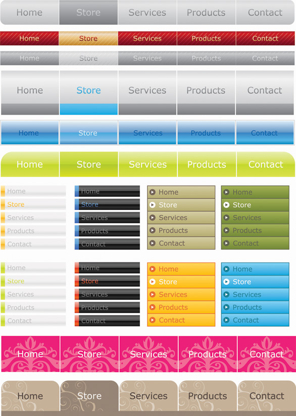586x824 Vector Site Navigation Menu Free Vector 4vector