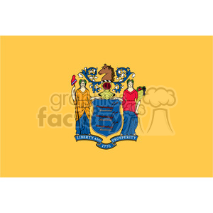 300x300 Royalty Free Vector State Flag Of New Jersey 384617 Vector Clip