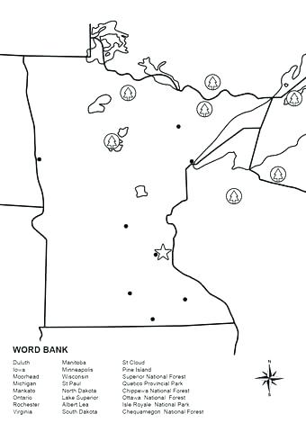 340x480 South Dakota State Flag Coloring